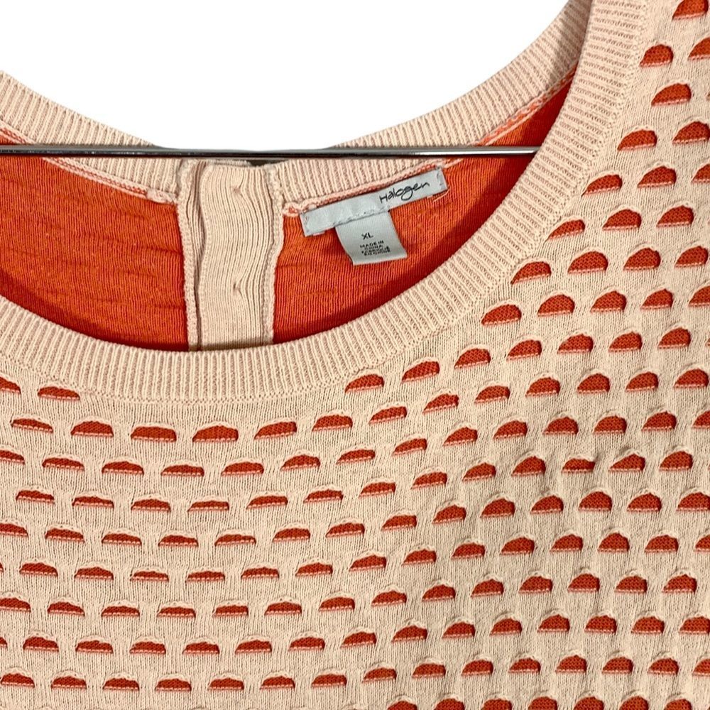 Halogen Textured Coral & Cream Shirt Size XL